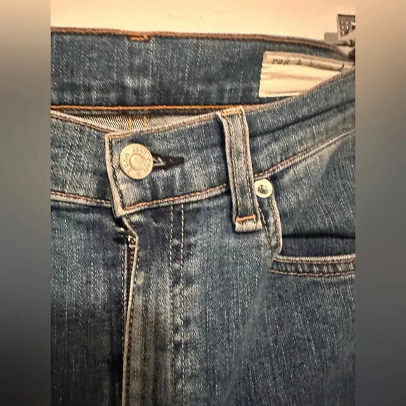 Rag And Bone Skinny Mid Rise Jeans in Blue - Picture 4 of 7